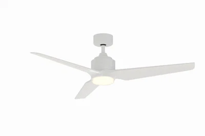 Fanimation TriAire Custom Ceiling Fan matte white MAD8514 48" blades with light - Image 1 of 4