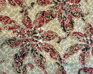 Bellagio Road by RJR Yuko Hasegawa Floral Paisley Green Background 38 x 44” - Picture 1 of 3