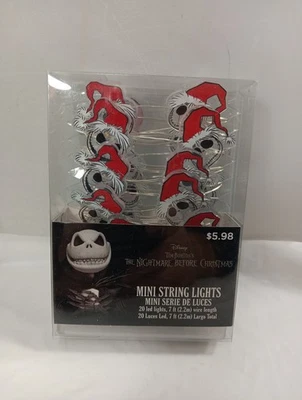 New Jack Skellington Nightmare Before Christmas Mini String Lights 20 LED Lights - Image 1 of 4