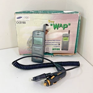 Teléfono Móvil Abatible Samsung SGH N100 Vintage Plateado RARO EN CAJA Funcionando - Imagen 1 de 12