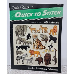Dale Burdett's Quick to Stitch 46 Wild Animals Counted Cross Stitch Charts - Picture 1 of 1
