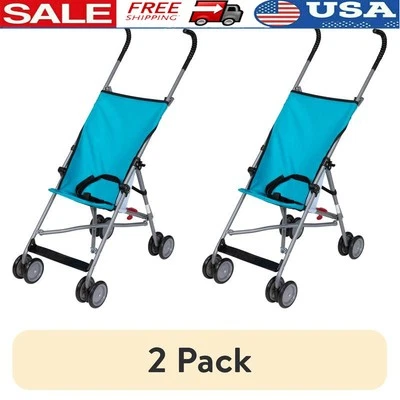 Pacote com 2 carrinhos guarda-chuva altura conforto leve compacto viagem fácil de dobrar novo - Imagem 1 de 4