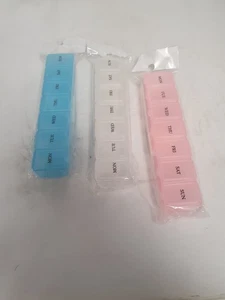 7 Tage Wöchentlich Pillen Organizer Box - Packung mit 6 verschiedenen Farben | - Bild 1 von 10