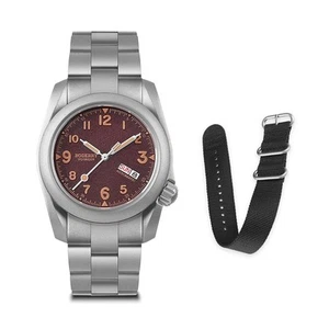 Men's Watch Titanium Automatic Field Watch 40mm Military Watch Day Date Funct... - Picture 1 of 7