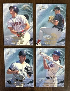 LOTE DE 4 TARJETAS 1993 Flair Wave Of The Future - Burnitz 2, Davis 3, Salmon 15, Sele - Imagen 1 de 2