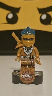 Rare Ninjago Zane Golden Ninja 10th Anniversary Custom Lego Minifigure 71739 - Image 1 of 4
