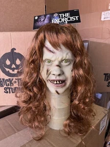 Exorcist Regan Mask Deluxe Injection With Hair Trick or Treat Studios New - Picture 1 of 12