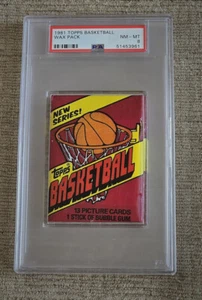1981 Topps Basketball Sealed Wax Pack PSA 8 Graded Magic Bird McHale? FREE SHIP - Picture 1 of 2