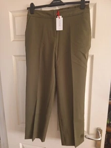 LADIES MAGISCULPT KHAKI TAPERED LEG TROUSERS UK SIZE 14 BNWT - Picture 1 of 5