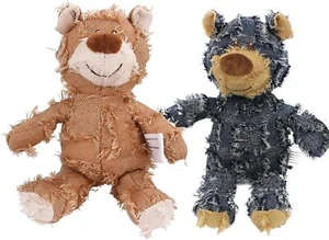 Indestructible Squeaky Plush Bear Dog Toy for Heavy Chewers (Navy+Oak) - Picture 1 of 4
