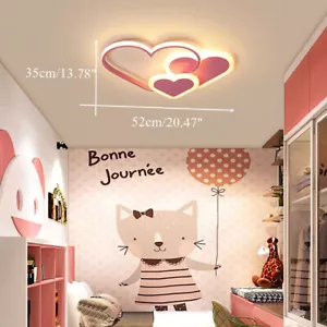Heart Shape Ceiling Light LED Chandelier Pendant Lamp for Kids' Bedroom Decor - Picture 1 of 12