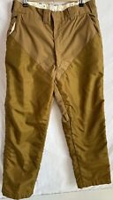 Duxbak Pants Mens 30x30 Tan Aero Cloth Double Knees 2-Tone Briar Hunting Vintage