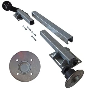 Anhängerachse - verstellbare universal Laufachse - Flexi Achse - 750 kg 4 x 100 - Bild 1 von 9