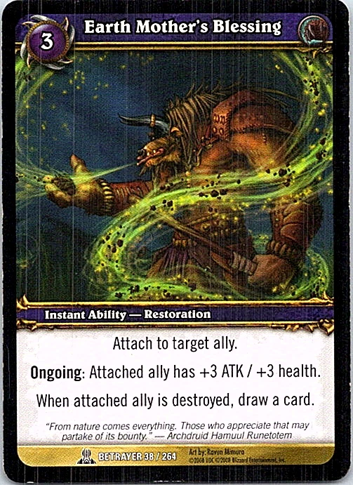 Earth Mother's Blessing 38/264 World Of Warcraft Servants Of The Betrayer LP - Image 1 of 1