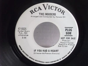 The Insiders,RCA 9325,"If You Had A Heart",US,7" 45, 1967 PROMO,Northern Soul, M - Picture 1 of 2