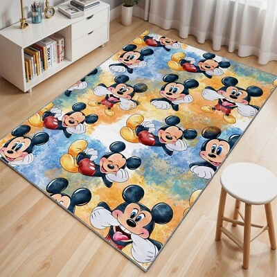 Colorful Mickey Mouse Child's Area Rug, Kids Room Decor Carpet Mat, Nursery - Image 1 of 4