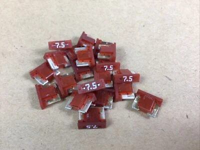20 PACK - LOW PROFILE BLADE FUSES - 7.5 AMP AUTOMOTIVE MINI  ATM7.5LP-20PK - Image 1 of 3