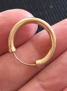 Ohrring Einzel Creolen 9 kt Gold echt 18 mm - Bild 1 von 6