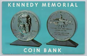 Cartolina Kennedy memoriale banca monete - Foto 1 di 2