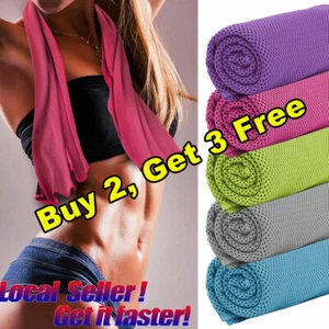 Instant Cooling Towel ICE Cold Pad Golf Cycling Jogging Gym Sports Outdoor Yoga - Picture 1 of 43