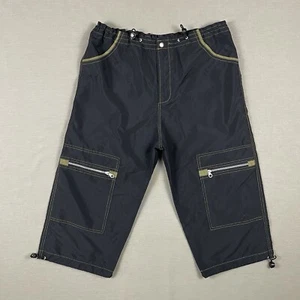 VTG 90s Y2K Diesel Baggy Cargo Shorts Capri Pants Wide Leg Rave Cyber Skate RARE - Picture 1 of 16
