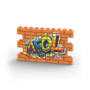 Pared de graffiti AFOL ❤️ azulejo de ladrillo LEGO® original impreso personalizado /G 100-MD - Imagen 1 de 1