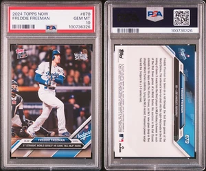 PSA 10 Freddie Freeman 2024 Topps Now #870 Dodgers 5th Straight World Series HR - Picture 1 of 4