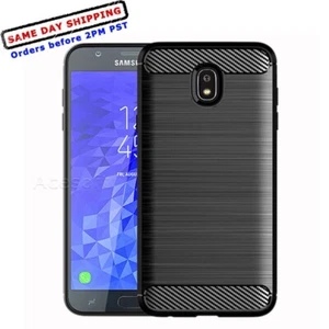 Stoßdämpfende Kohlefaser TPU Hülle für Samsung Galaxy J7 (2018) SM-J737A NEU - Bild 1 von 1