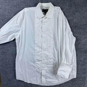 Alexander Julian Colours Button Up Shirt Mens Large White Solid Long Sleeve Cuff - Picture 1 of 11