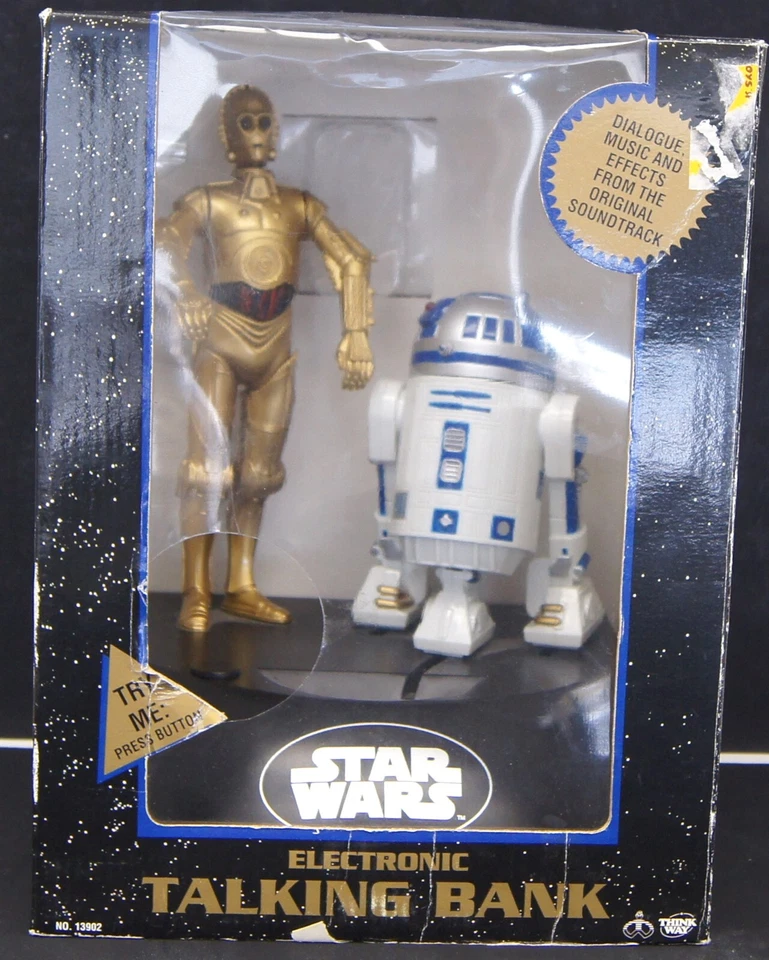 1995 STAR WARS C-3PO & R2-D2 Electronic Talking Bank BOX INCLUDED China C9116 - Image 1 of 4