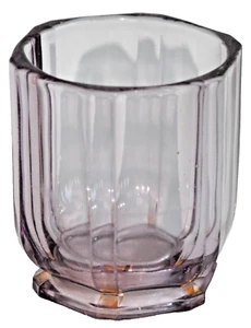 Antique Purple Glass Vase Footed Base * Heavy Whiskey Glass Lavender Lilac 4" H - Picture 1 of 12