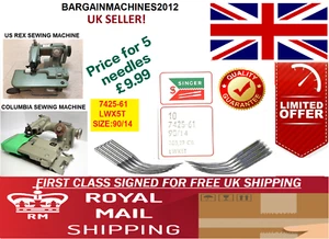 SINGER LWX5T SYSTEM:300,29CB SIZE:90/14 INDUSTRIAL SEWING MACHINE NEEDLES - Picture 1 of 6