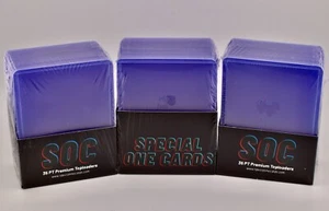 5 Packs of 25 SOC Premium Toploaders (35 PT) - High-Quality Card Protectors - Picture 1 of 7