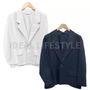 Chaqueta UNIQLO U Algodón Lyocell S-XXL Gris Claro/Gris Oscuro Mujer 476941 Nueva con Etiquetas - Imagen 1 de 10
