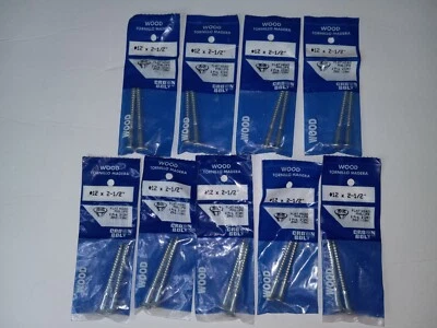 9x Tornillo Madera Tornillo Madera 21251 Cabeza Plana Phillips 2 piezas Clavos #12 x 2.5" Foto 1 de 3