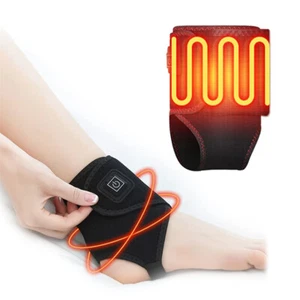 Electric USB Heating Warm Ankle Pad Heated Massager Pain Relief Heat Brace Wrap - Picture 1 of 13