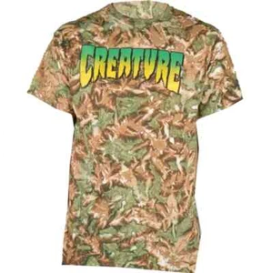 CREATURE - Tie Dye Camo - Classic Logo Tee - Skateboard T Shirt - Medium - Picture 1 of 3