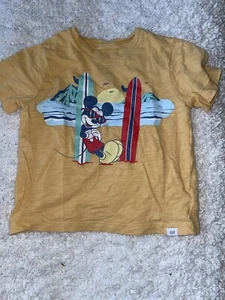 Baby Gap By Disney Kids Sz. 4 Mickey Surf Tee. Cute, Great Shape - Picture 1 of 7