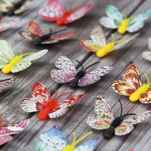 50 PCS Removable 3D Butterfly Reflective Wall Stickers Decals DIY Wall Art Decor - Picture 1 of 9