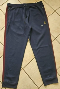 Polo Ralph Lauren Men 30/1 Double Knit Jogger Navy W/ Stripe Gold Pony NWT $138 - Picture 1 of 9