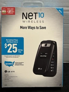 LG 441G Black Tracfone Net10 Wireless Mobile Cellular Flip Phone——-20 - Picture 1 of 6