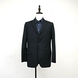 40 L Vintage 50s 60s Black Textured Blazer Sport Coat Jacket Ivy Rockabilly Mod - Picture 1 of 13
