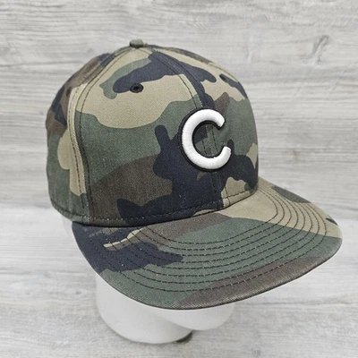 Cincinnati Reds Hat Cap Snap Back One Size Mens Camo Green MLB Baseball New Era - Image 1 of 4