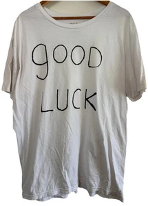 RVCA Good Luck Shirt Herren XL Baumwolle weiß T-Shirt Blind Girl Surf Club Grafik - Bild 1 von 4