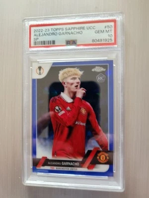 2022-23 Topps Sapphire Ucc Alejandro Garnacho Psa Gem Mt 10 - Image 1 of 2