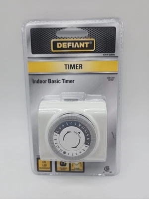 Temporizador básico interior Defiant 544068 programable 24 horas 1875W enchufable blanco NUEVO Foto 1 de 4