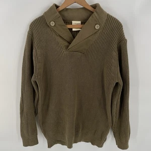Vintage Military World War II Mechanics Sweater With Elbow Patches - Mens Size L - Picture 1 of 10
