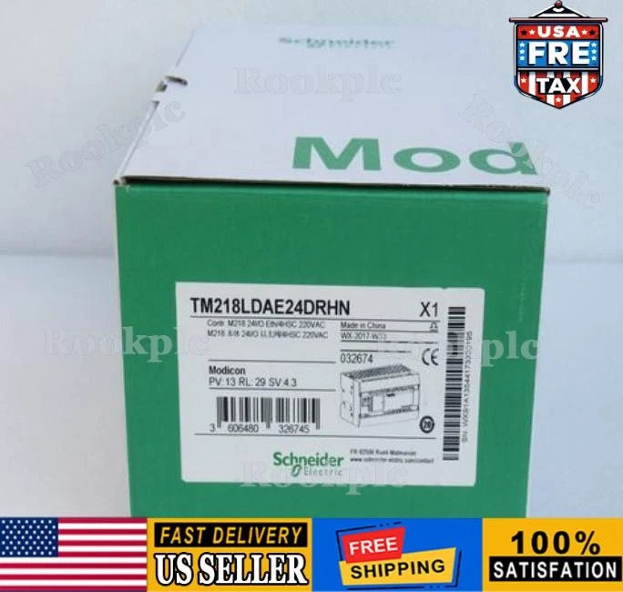 Novo Na Caixa Schneider PLC body TM218LDAE24DRHN frete grátis EUA IVA grátis - Imagem 1 de 4