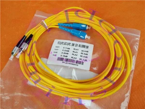 1PCS 5M FC-SC Duplex 9/125 Single-Mode Fiber Optic Cable Yellow NEW - Afbeelding 1 van 1