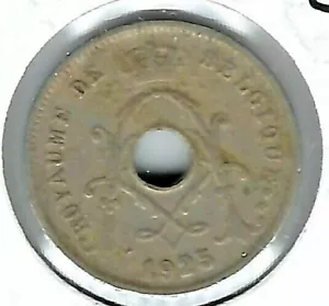 1925 Belgium Circulated 5 Centimes Copper-Nickel Coin! - Picture 1 of 2